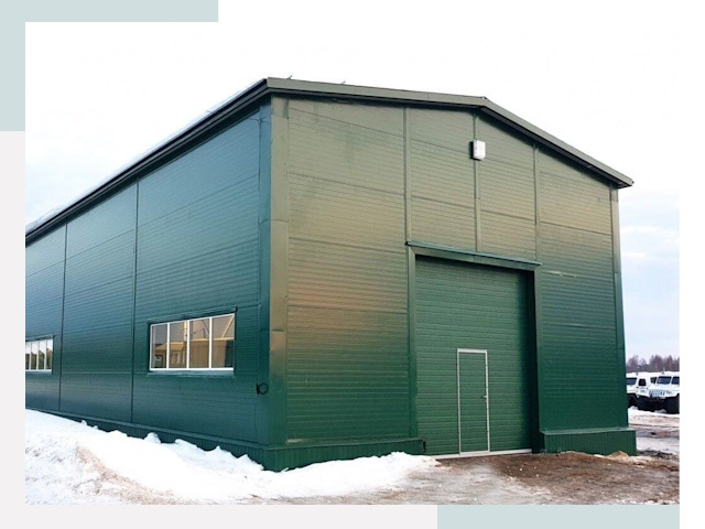 Двускатные ангары в Нерюнгри