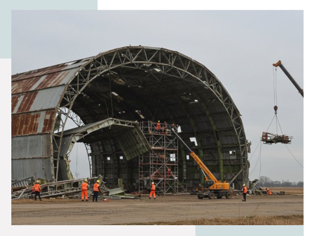 Демонтаж ангаров в Нерюнгри